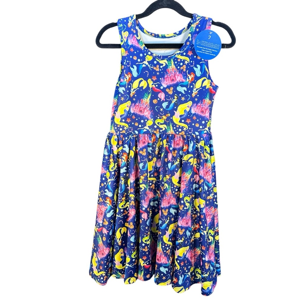 Twirl Dress Disney Inspired Princess Mermaid Castle Pockets New Size 7 Youth